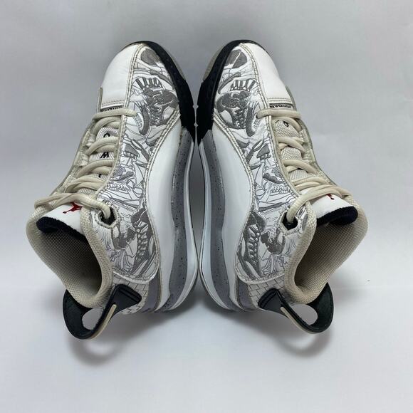 NIKE JORDAN Dub Zero White/Grey/Black Shoes Youth Size 12C - Picture 6 of 10